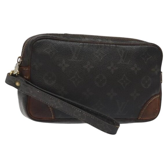 LOUIS VUITTON Monogram Marly Dragonne PM Clutch Bag M51827 LV Auth bs26292 - Picture 1 of 16
